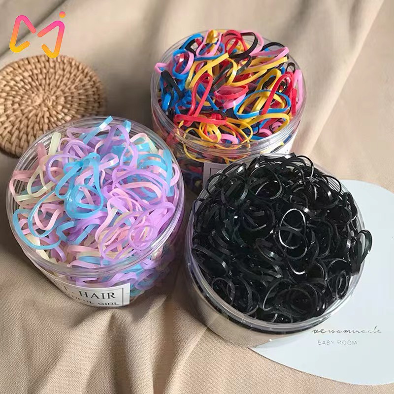 500 Pcs/box Disposable Rubber Band Sanrio Colorful Small Elastic