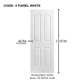 KRUZO MOKUDOA WHITE SERIES Sustainable Engineered Wood Door | Shopee ...