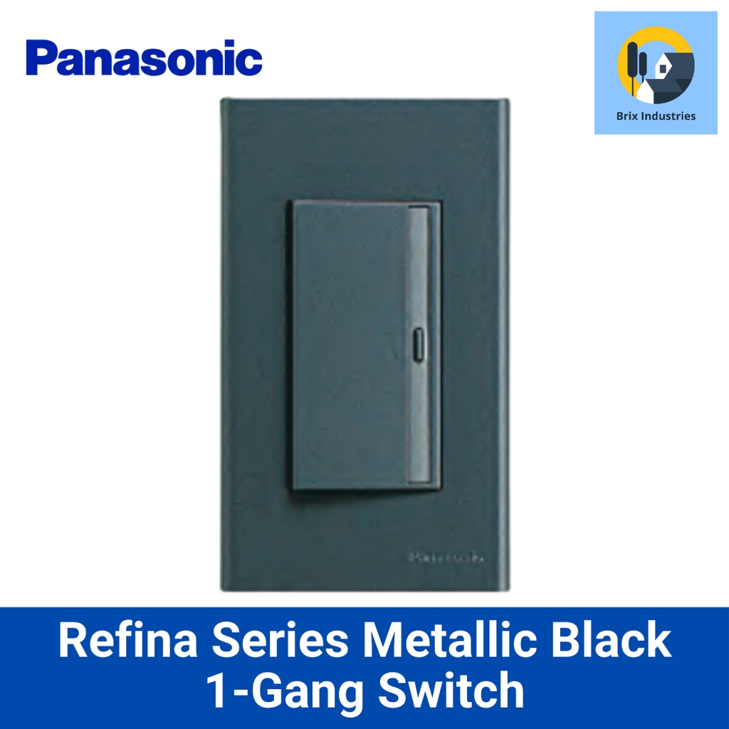 Panasonic Metallic Black Refina Series 1 Way Switch Set 1 2 or 3 Gang ...