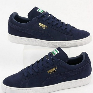 Navy blue pumas outlet suede