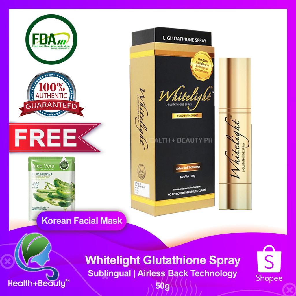 Whitelight Sublingual L Glutathione Spray Whitening 50g Airless