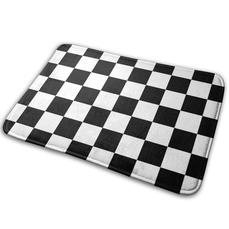 Black White Checkered Checkerboard Custom Soft Carpet Modern Area Rug,Washable Throw Rugs Floor