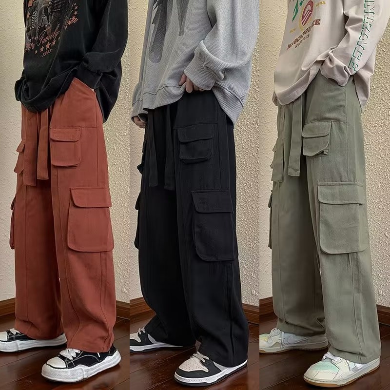 Multi-Pocket Overalls Men's Japanese High Street Handsome American ...
