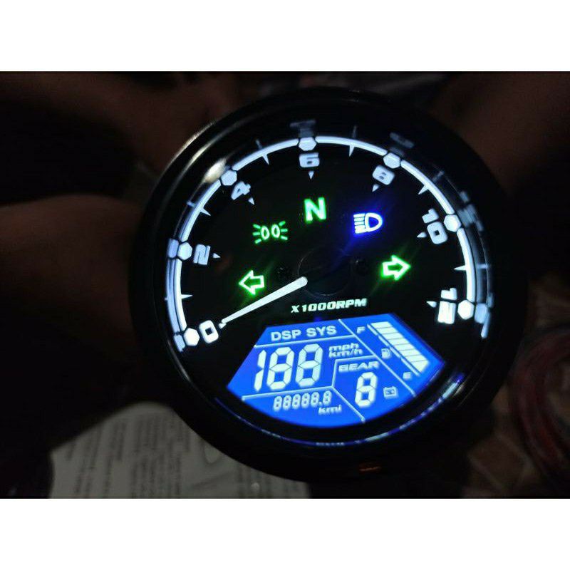 Imported digital baboon speedometer custom pnp vespa px cb gl megapro ...
