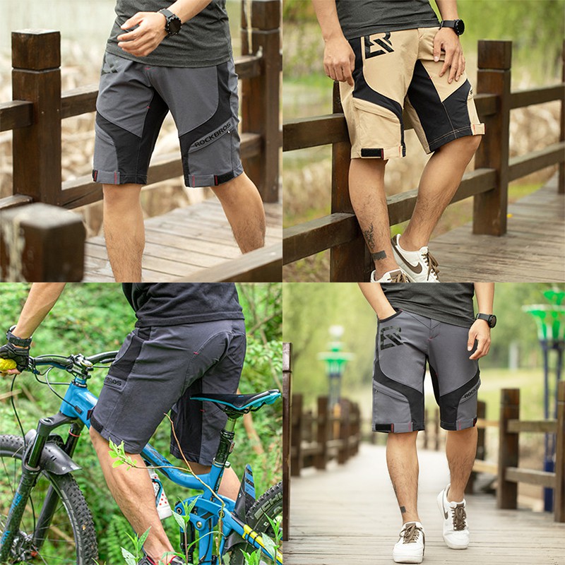 ROCKBROS Cycling Shorts Summer Outdoor Sports Men s Breathable Quick Drying 2 In 1 Double Layer With High Density Foam Cushion Shopee Philippines