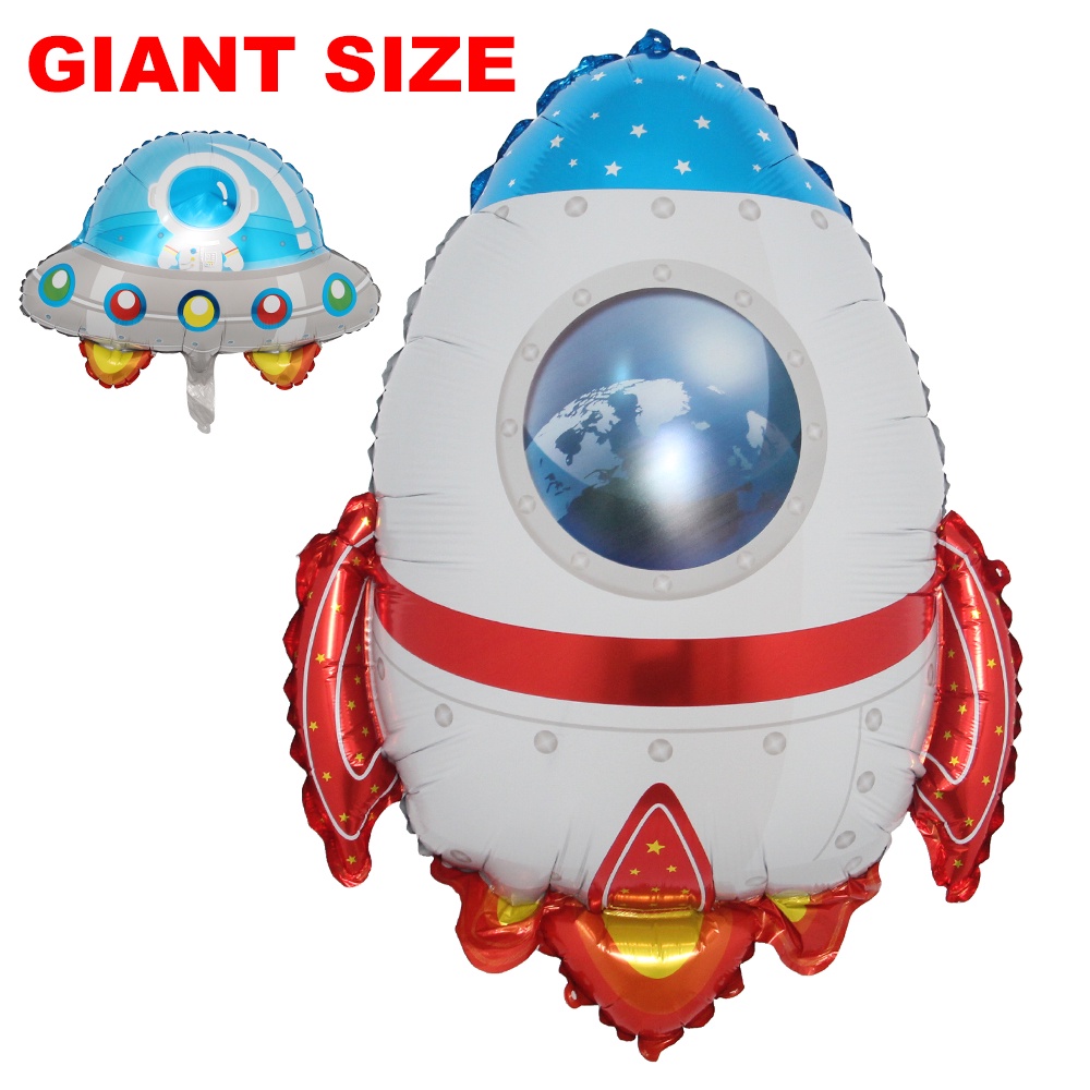 Rocket UFO Astronaut Spaceship Aluminum Foil Balloon Children's Cartoon ...