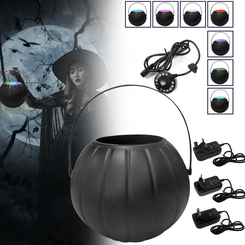 Halloween Witch Pot Smoke Machine Fogger Misting Cauldron Mist Maker ...