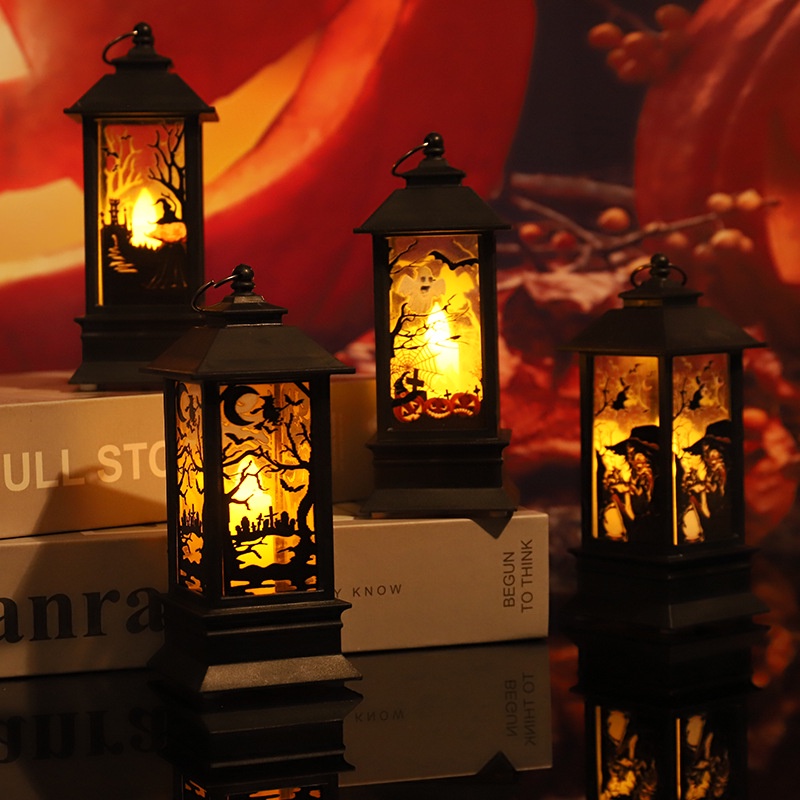 Halloween Decorations Led Candles Tea Light Pumpkin Ghost Hanging LED ...