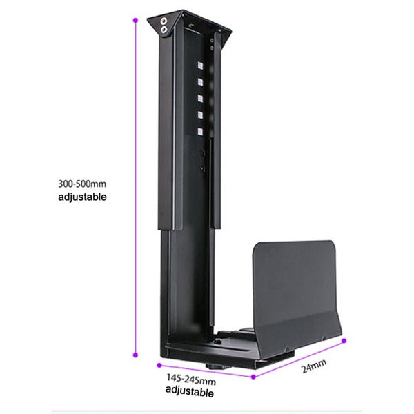 Universal PC Case Holder Under Desk Wall Side CPU Stand Adjustable ...