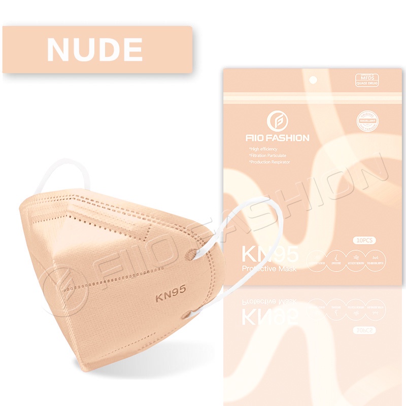 FIIO FASHION 10PCS KN95 5 Layers Korean Face Mask for Unisex Protective