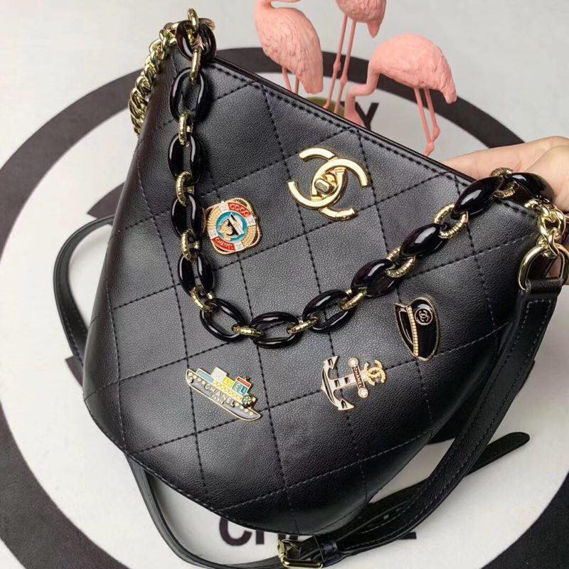 Chanel drawstring outlet bag 2019 price