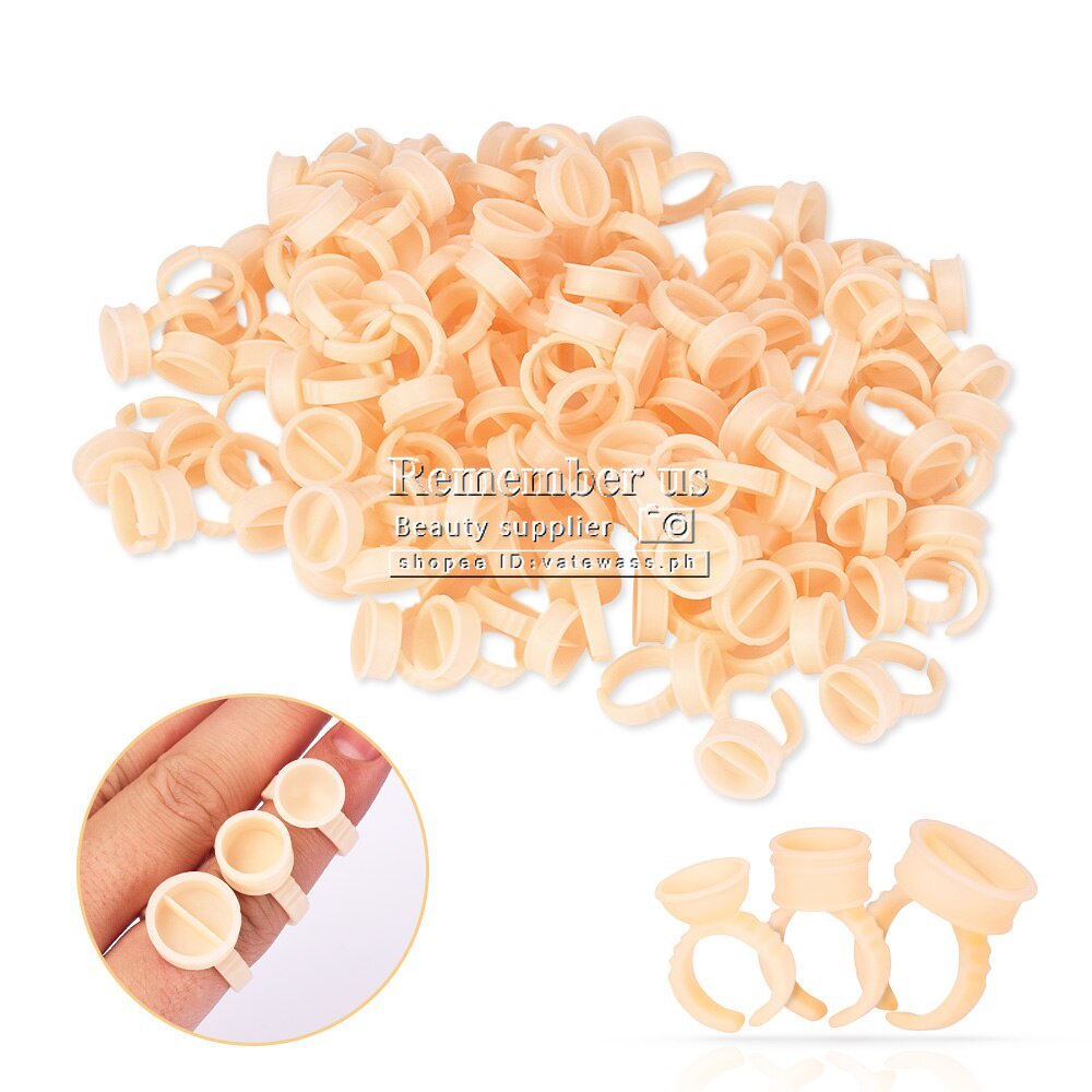 【Available】 100 per pack Silicone Permanent Makeup Ring Pigment Ring ...