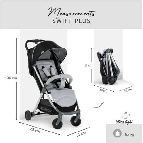 HAUCK GERMANY Swift Plus Push Chair Compact and lightweight stroller fits cabin airline Shopee Philippines