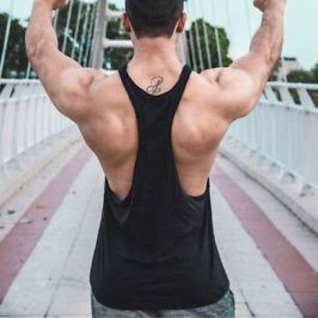 Muscle stringer sando sport top exercise running cycling gym apparel ...