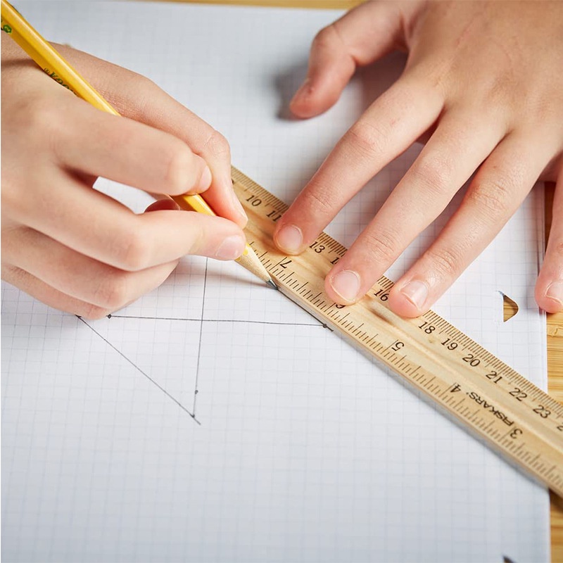 Wooden Ruler 15/20cm Scale Ruler Drawing Ruler Measuring Tools School ...