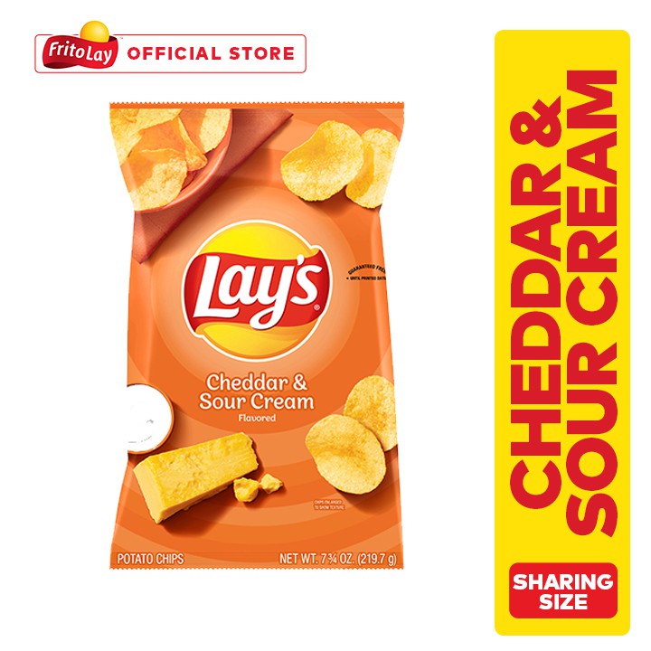 Lay's Cheddar & Sour Cream Potato Chips 170g Shopee Philippines