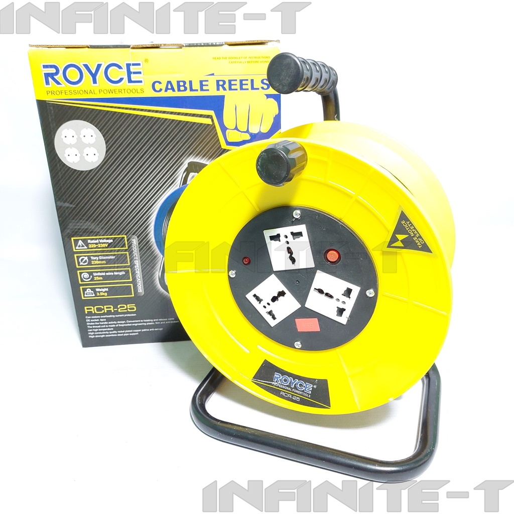 Royce RCR-25 Extension Cable Reels 25 Meters (3 Socket) | Shopee ...