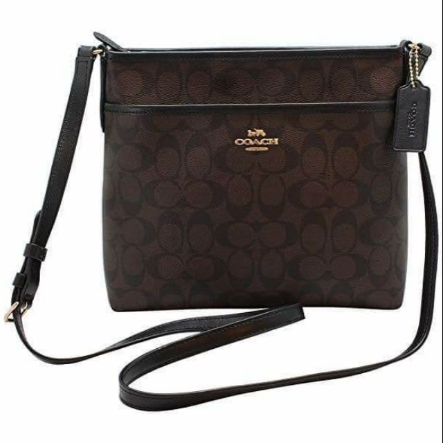 COACH Signature Zip File Crossbody Messenger Bag Shopee Philippines