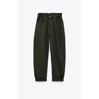 Coated 2025 trousers zara