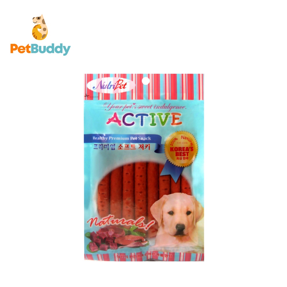 638 Nutripet Beef Jerky (Beef+Soybean+Amino Acid) Dog Treat 80G