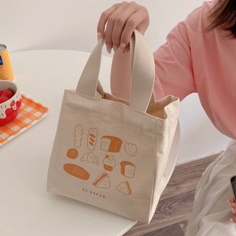 Lunch Bag Canvas Bag Tote Bag Handbag for Woman Insulated Lunch Bag for