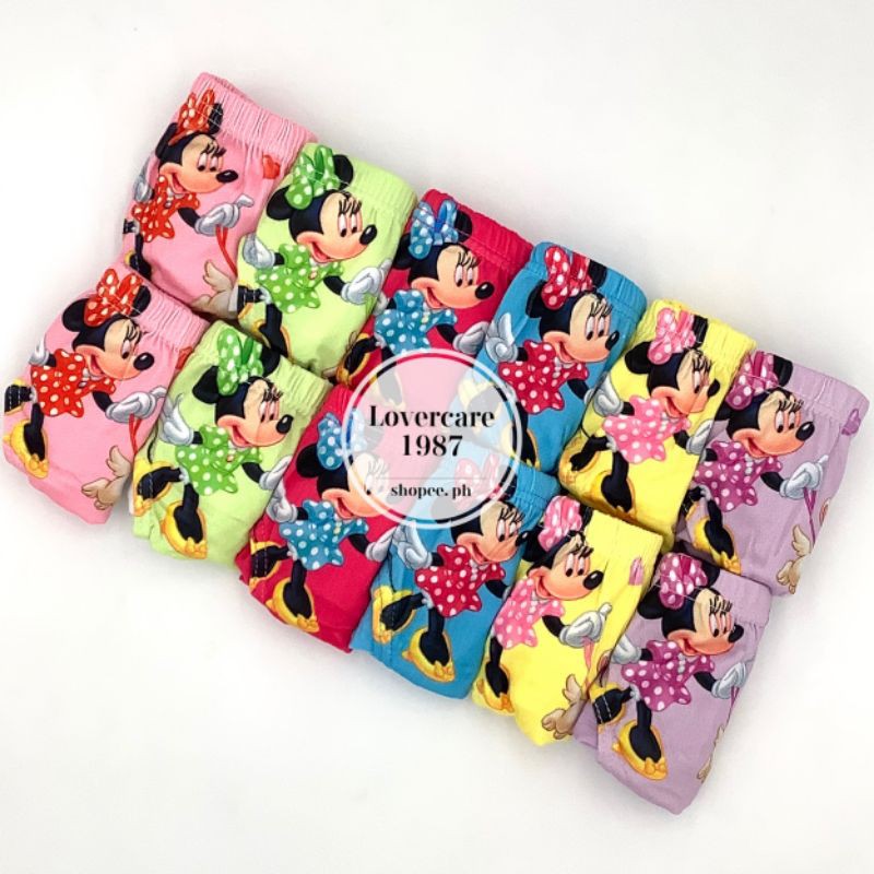 COD 12Pieces Character Kids Girls Underwear Panty Mickey Mouse 4-6yrs Old  Good Quality