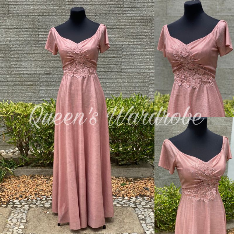 NEW DESIGN Blush Pink Mother Dress/Principal Sponsor/Secondary Sponsor Gown Shopee Philippines