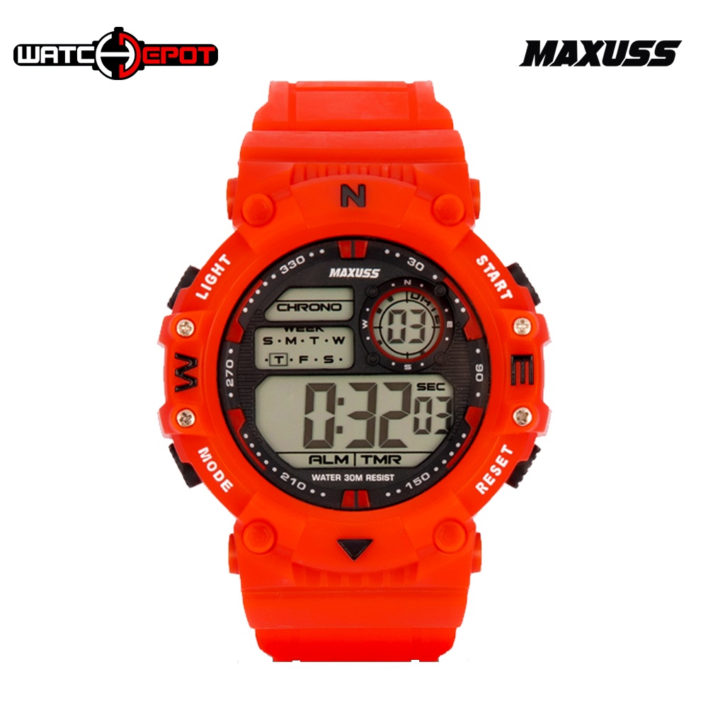 Maxuss Mens Rubber Sports Watch 1815 (Red) Shopee Philippines