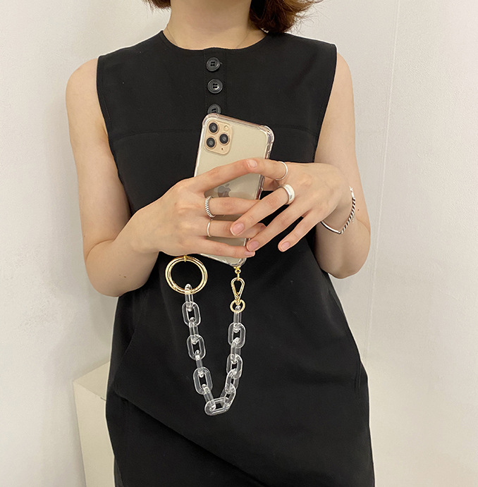 Transparent acrylic Bracelet Wrist chain with mobile phone shell chain ...