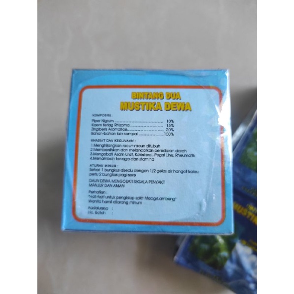Bintang Dua Mustika Dewa Herbal Tea Original | Shopee Philippines