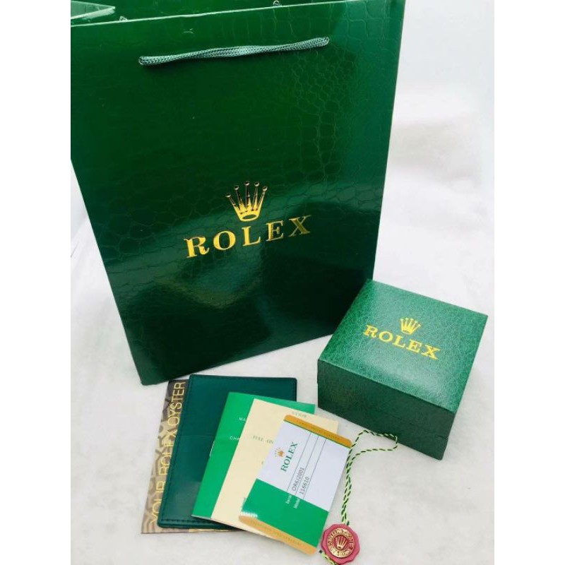 gstv Rolex package box tag manual paper bag Shopee Philippines