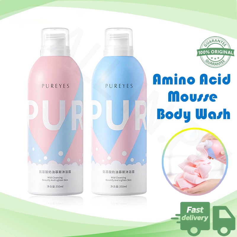 Pureyes Amino Acid Cream Mousse Shower Gel Whitening Perfume Body Wash