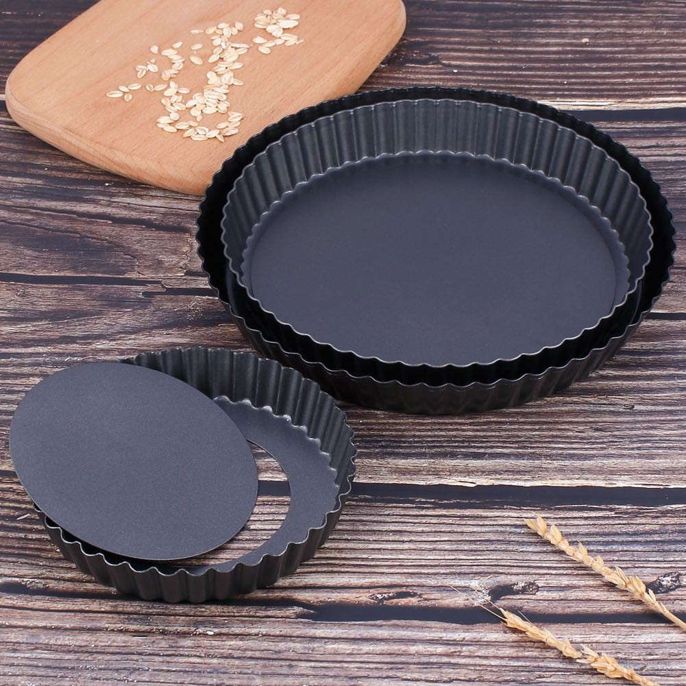 Nonstick Loose Bottom Pie Pan Removable Tart Pan/ Quiche Tart Pan