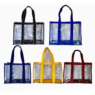 Abaodam 2 Pcs Bag Plastic Tote Bag Clear Plastic Tote Bridesmaid Tote Bags  Beach Bag Shopping Bag Casual Tote Bag Large Capacity Tote Bag Women's Tote