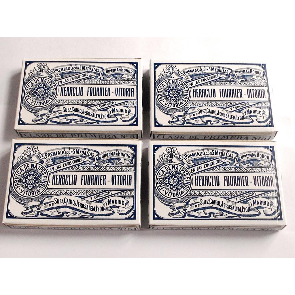 Original 4 DECKS of Heraclio Fournier Vitoria Spanish Playing Cards