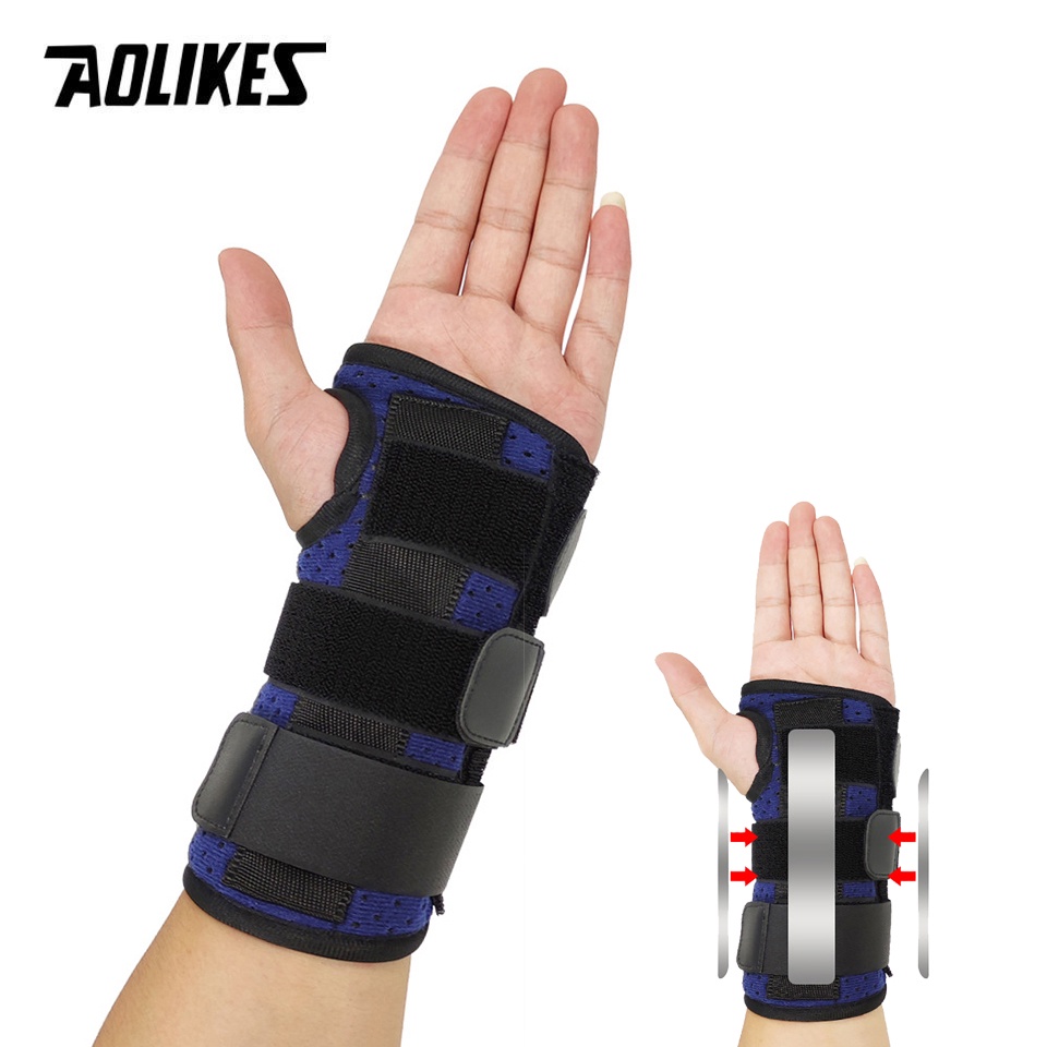 AOLIKES 1 Pc Medical Wristband Steel Wrist Brace Support