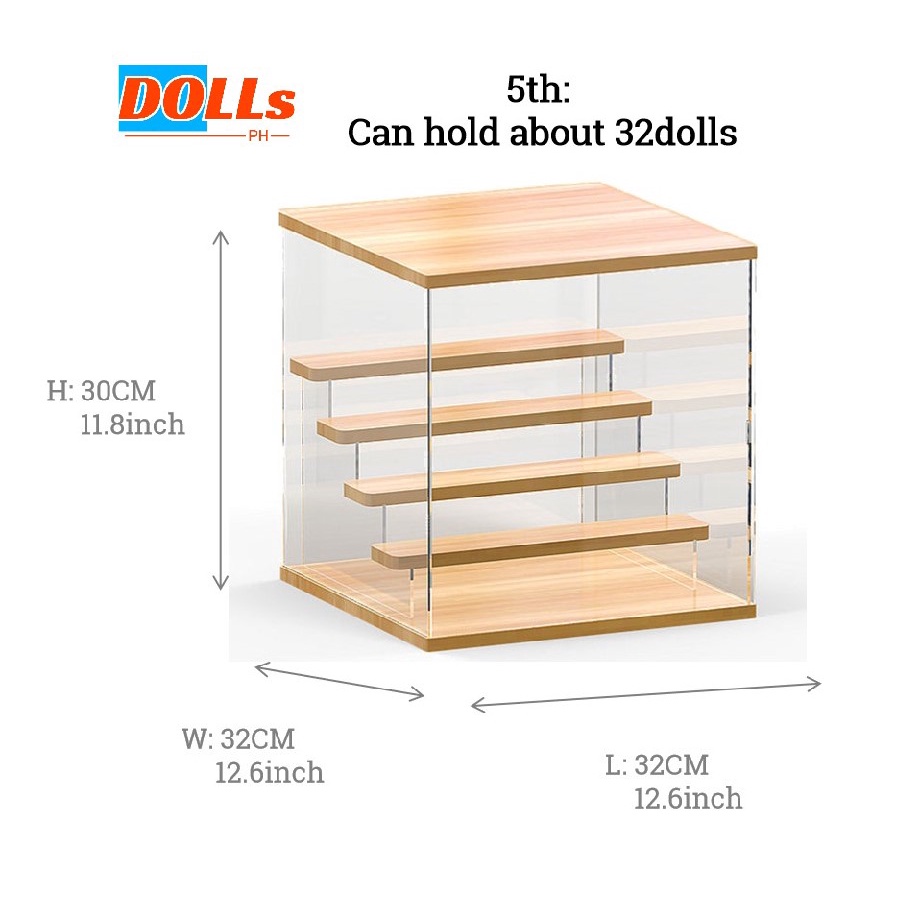 Acrylic Display Rack Riser with Lights Dustproof Detachable Action ...