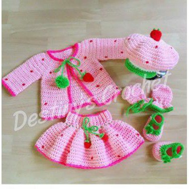 Strawberry shortcake crochet dress sale