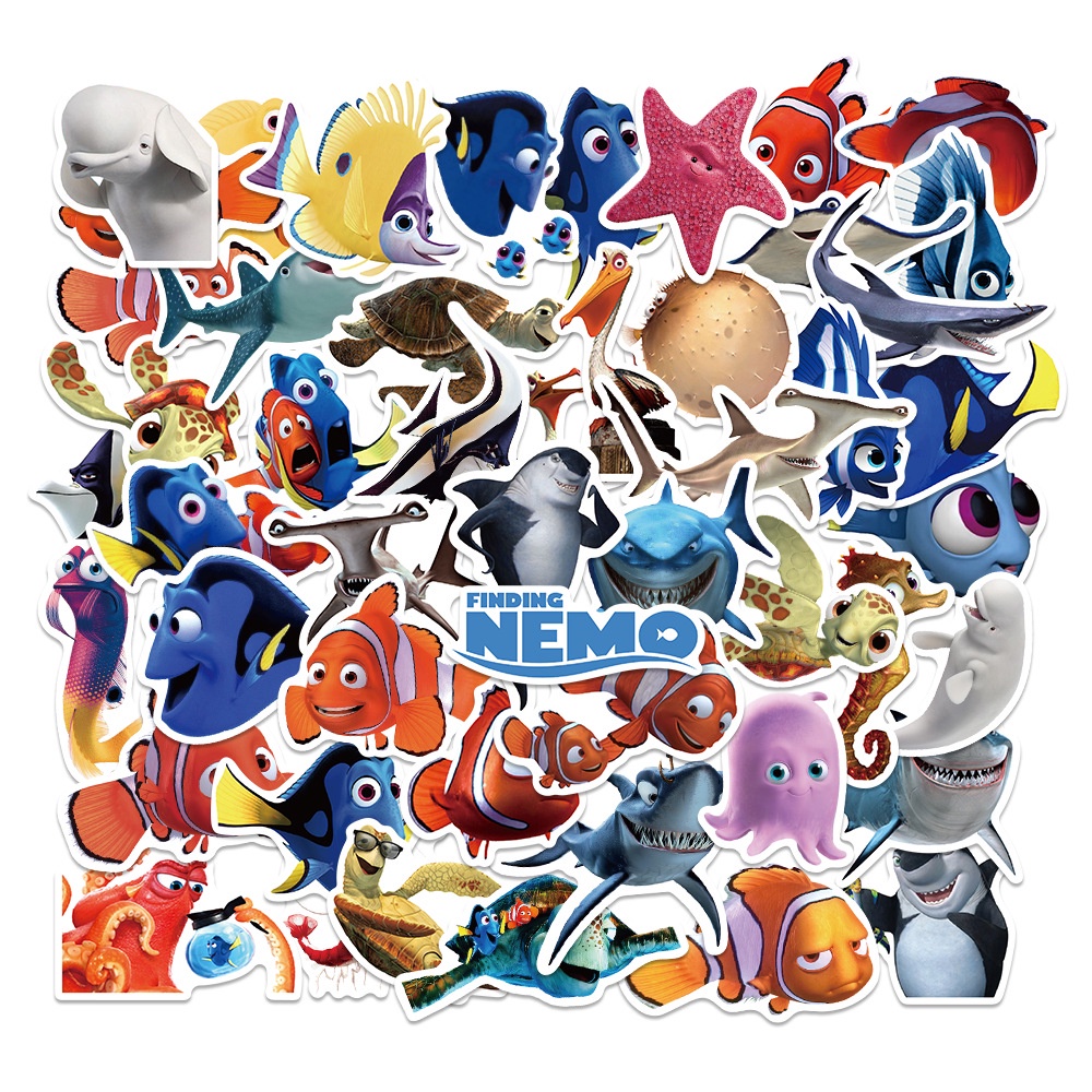50 pcs Finding Nemo Classic Cartoon Waterproof PVC Stickers | Shopee ...