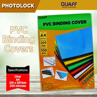 PVC BINDING COVER CLEAR (200 MICRON) & FROSTED MATTE (250 MICRON) A4 SIZE