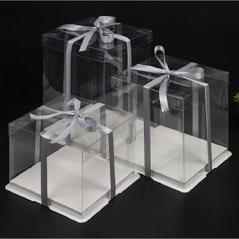 5pcs Cake Box Transparent birthday cake box square clear cake box 6 8 ...