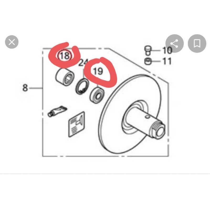TORQUE DRIVE BEARING CLICK125/150 , CLICK 150 , BEAT Carb & Fi | Shopee ...