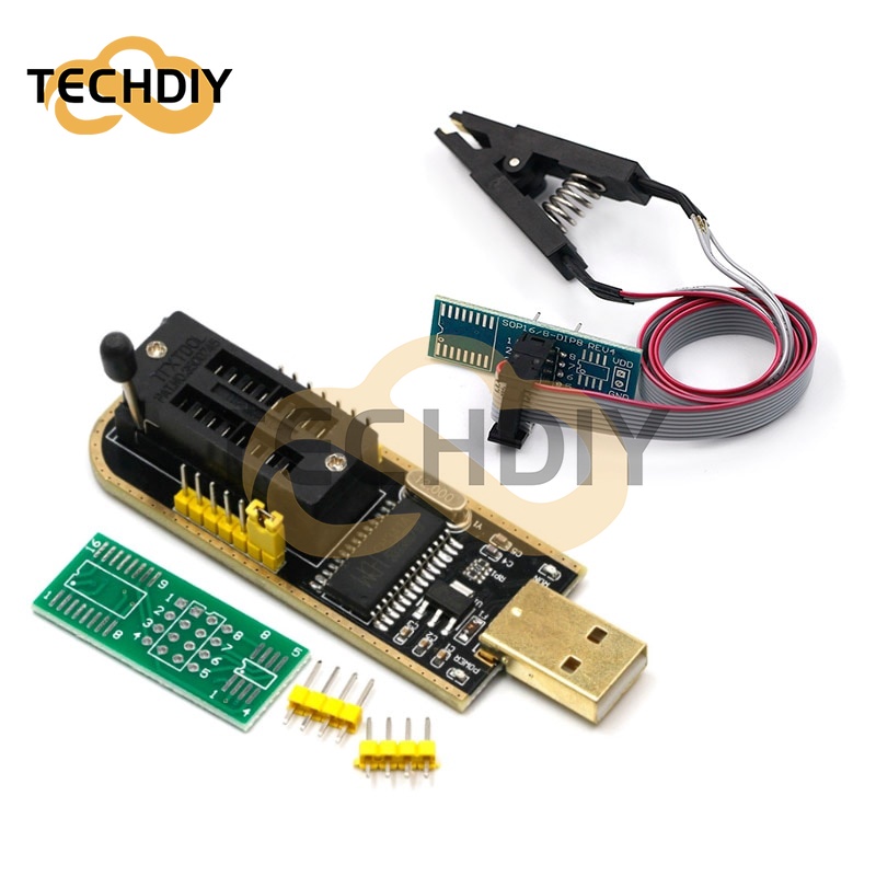 CH341A 24 25 Series EEPROM Flash BIOS USB Programmer Module + SOIC8 ...