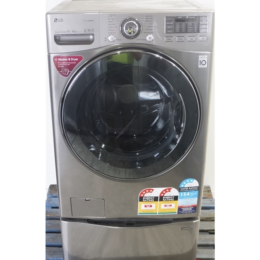 LG WDC1215HSVE 15kg/8kg Front Load Washer Dryer Combo with True Steam