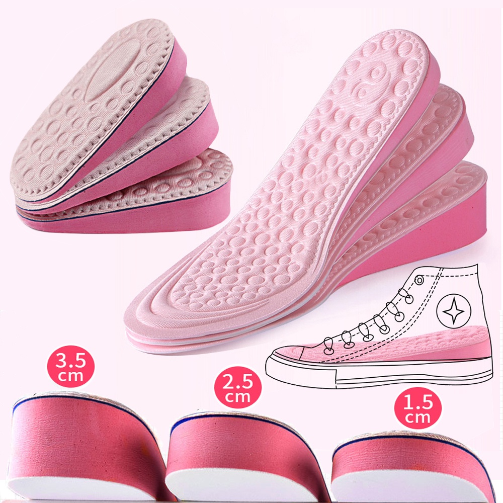 Height Increase Insoles for Women Shoes Inner Soles Shoe Insert Heel Lift  Heightening Template Cushion EVA Memory Foam Insoles - Main Image