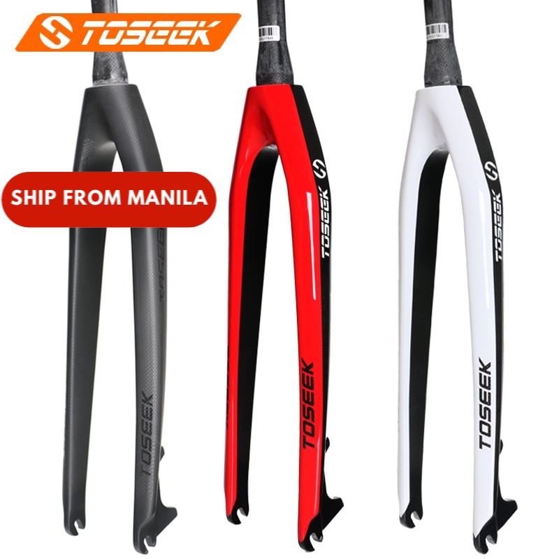 TOSEEK Carbon Fiber Rigid Fork Tapered Mountain Bicycle 26er 27.5er 29er MTB Road XC Gravel Bike