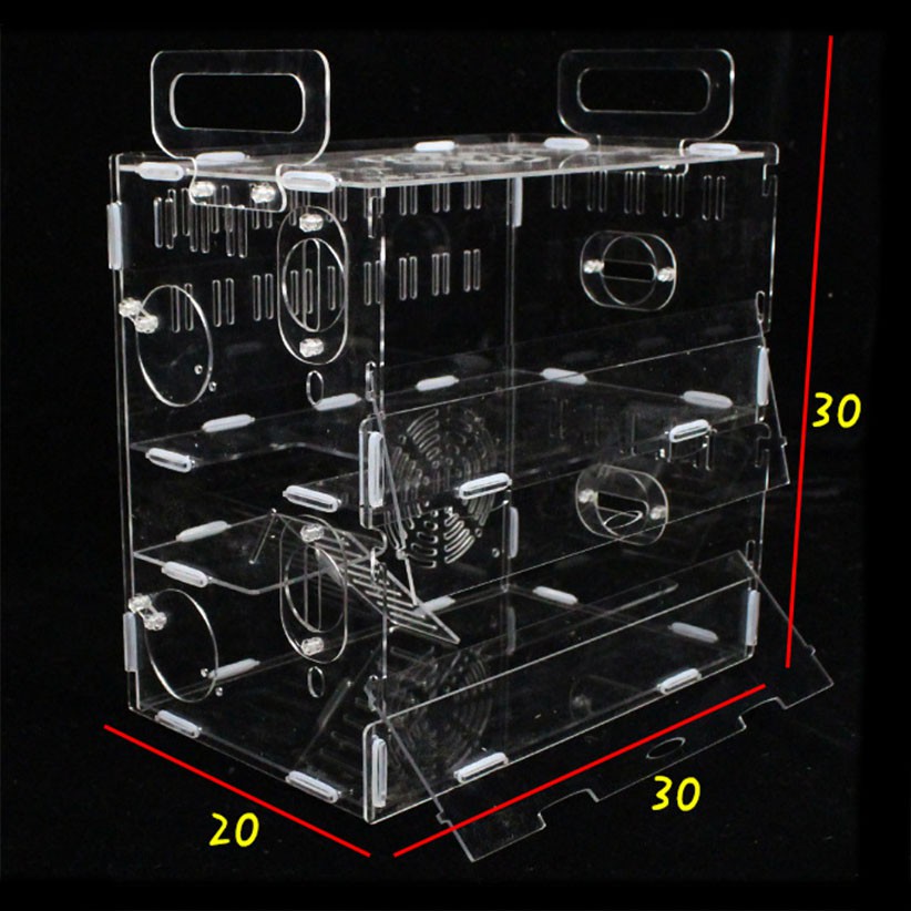 COD-Hamster House Acrylic Hamster Cage /transparet Cage Single-layer ...