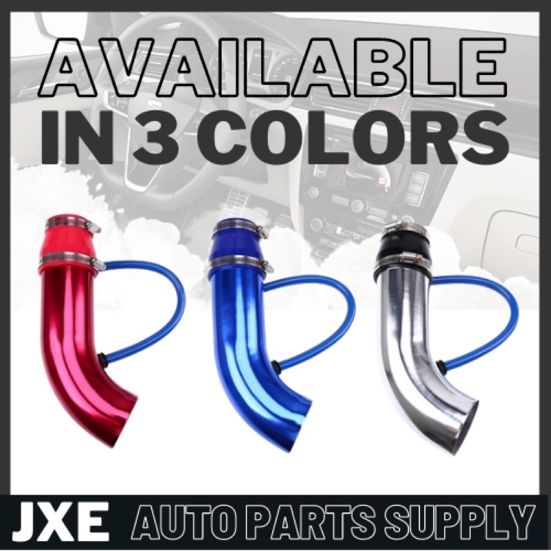 Universal Aluminum 3inch 76mm Car Air Intake Pipe Kit Pipes Cold Air