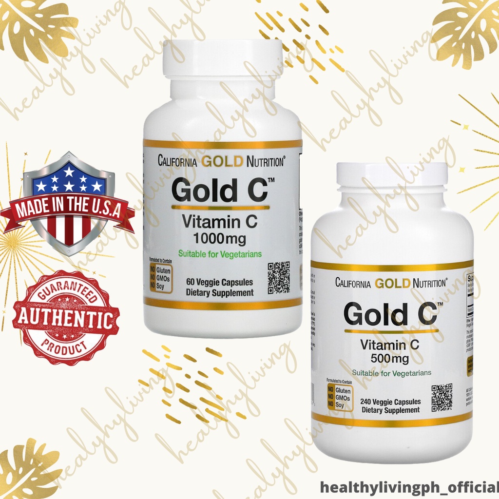 California Gold Nutrition, Gold C, Vitamin C 500mg & 1,000 mg | Shopee ...