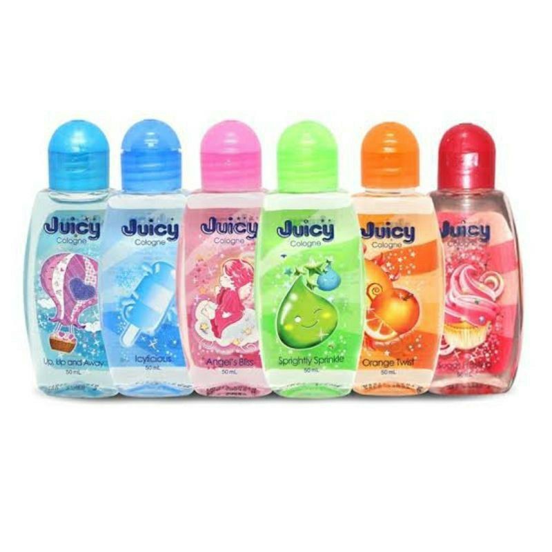 JUICY COLOGNE 75ml 125ml RED PINK GREEN ORANGE BLUE SKYBLUE